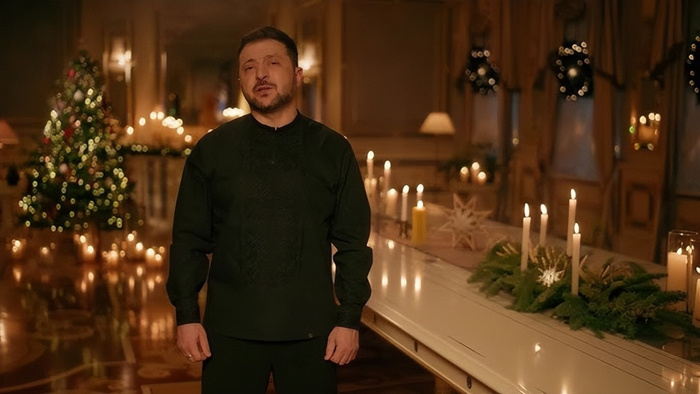 乌克兰总统泽连斯基在圣诞前夜发表致辞时称，所有人都拥有同一个梦想和愿望：“他该去