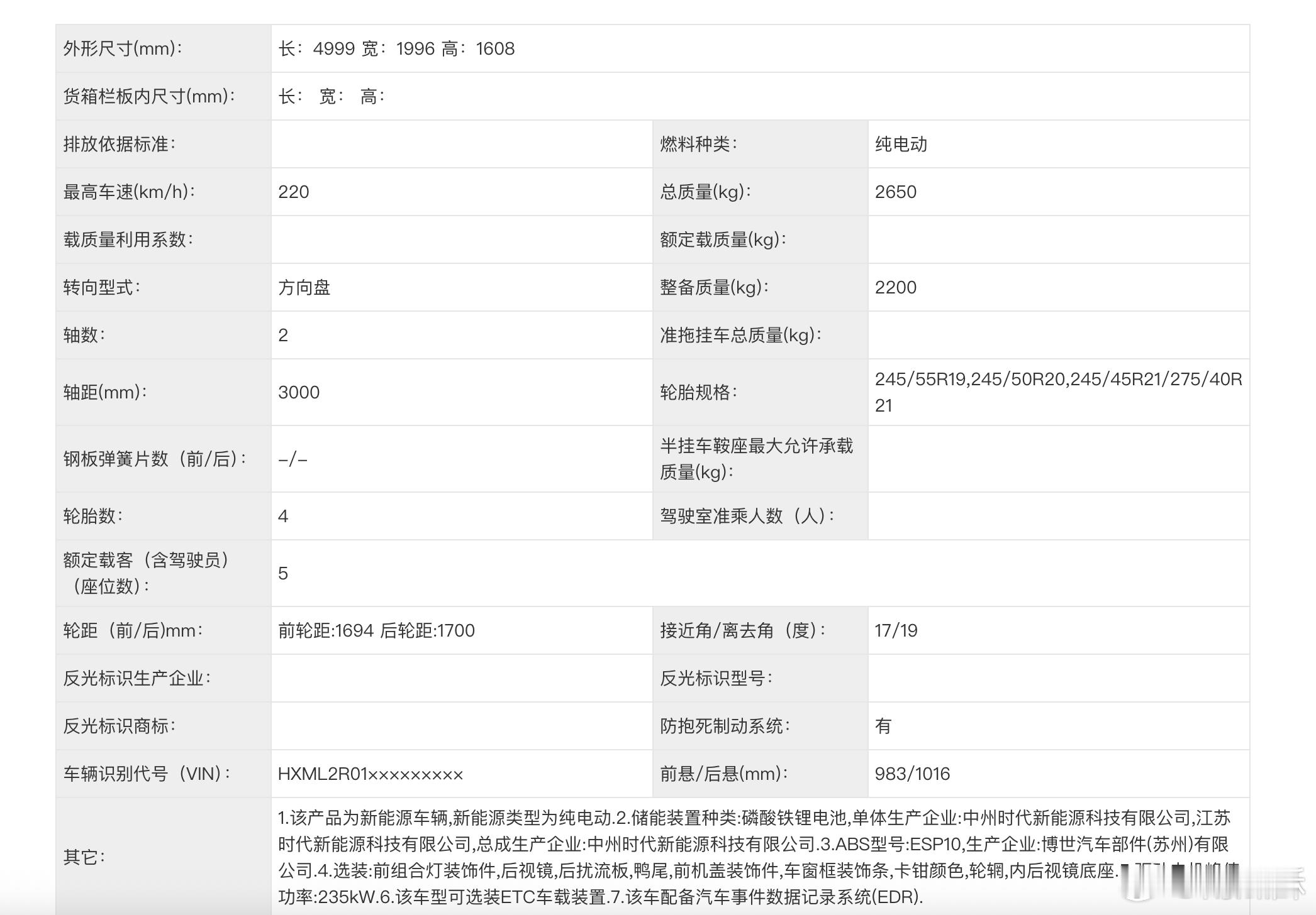 小米YU7入门级版本 YU7新标准续航版来了！看工信部官网的信息，激光雷达、车身