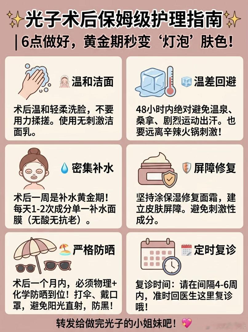 光子后注意事项光子嫩肤