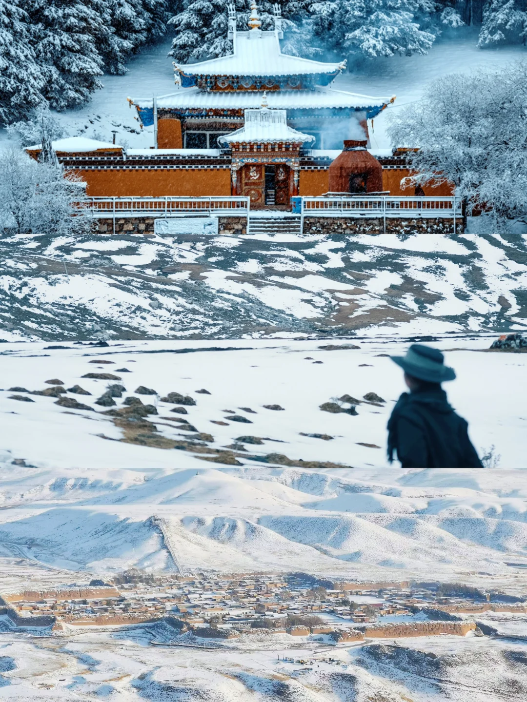 11-2月小众雪景❄️淡季的甘南不要太美！