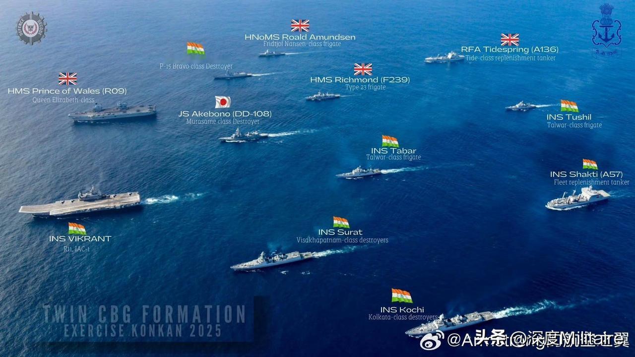 印度英国双航母舰队