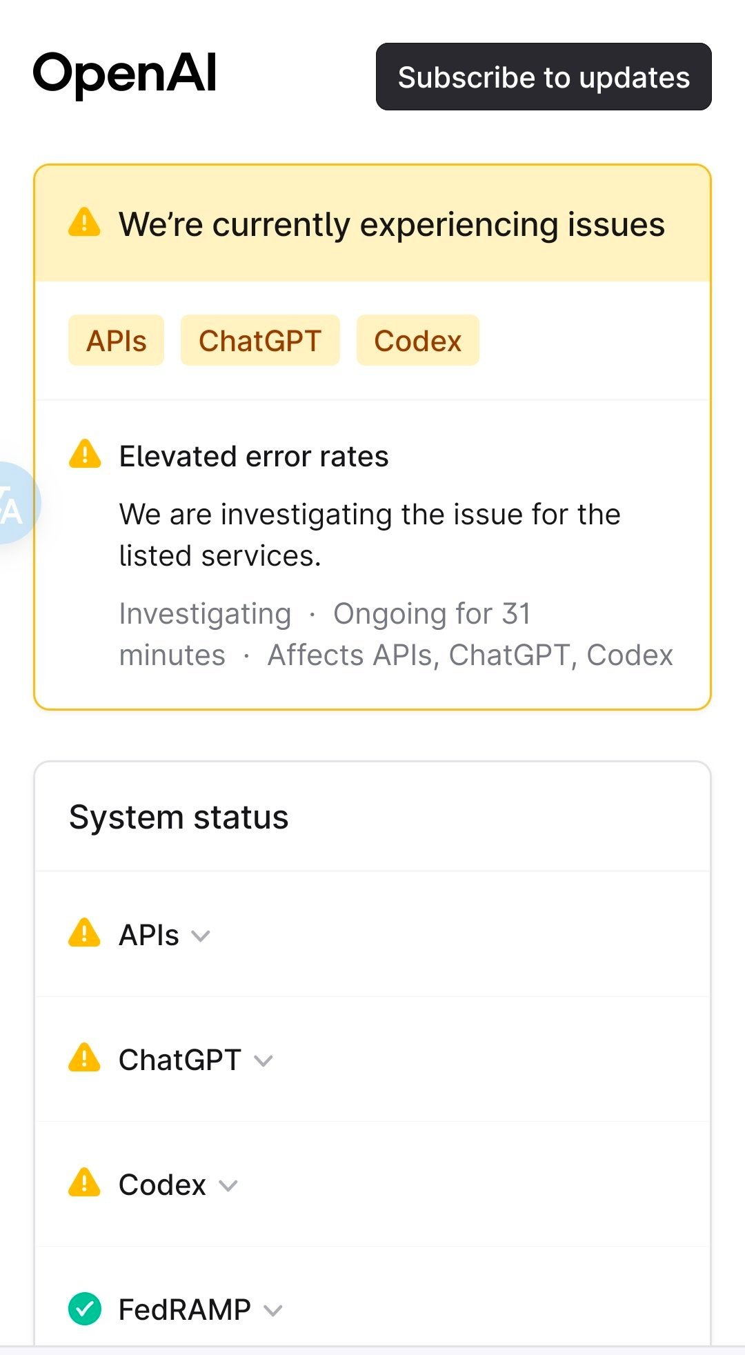 gpt全线挂了 