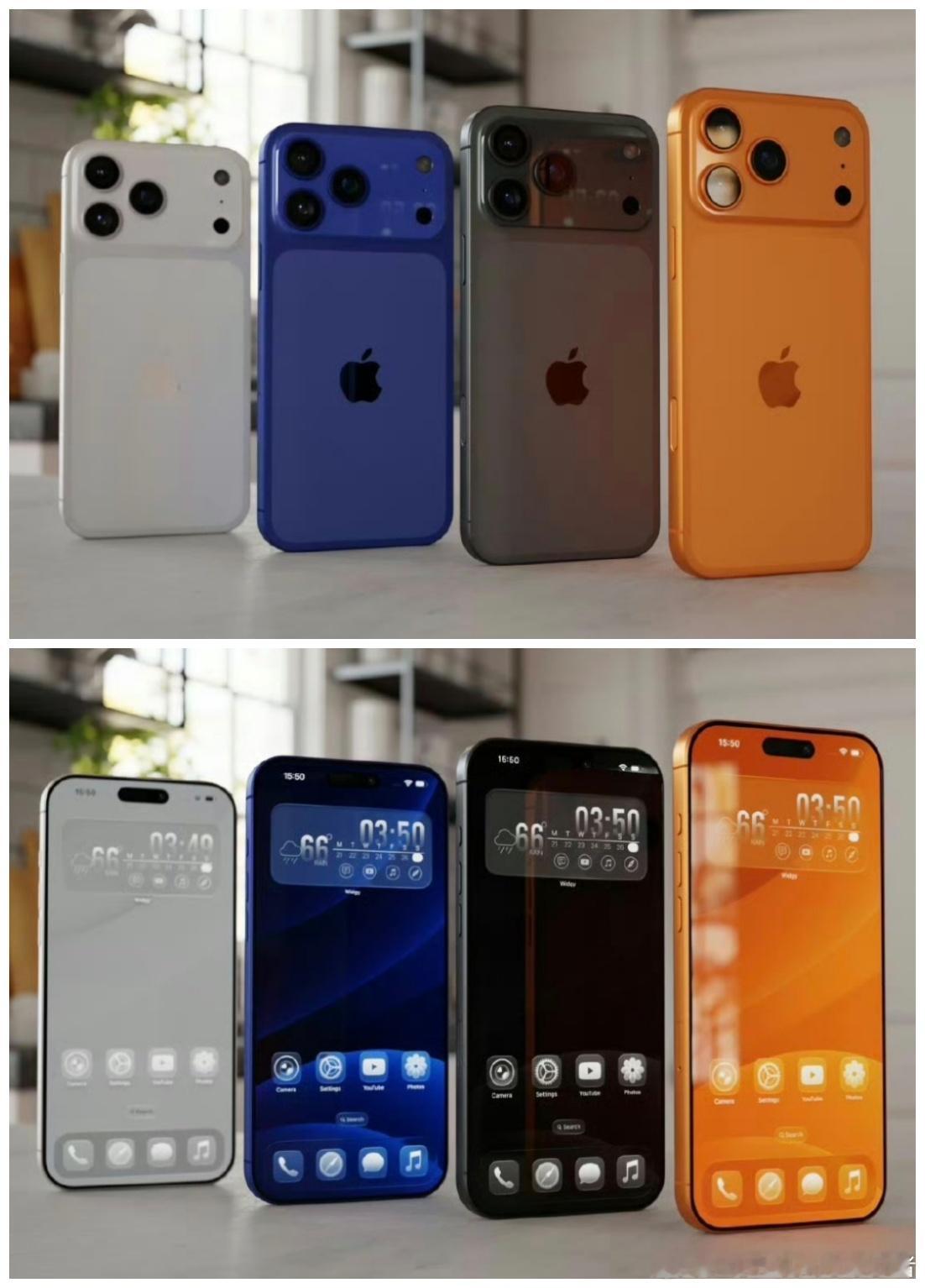 再来看最新的iPhone 17系列爆料，这配色好看吗？目前曝光的iPhone 1