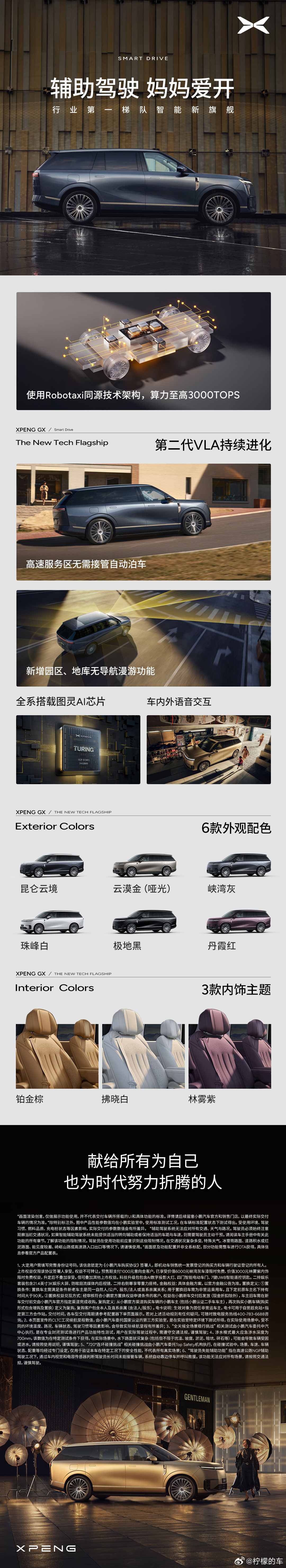 小鹏GX正式上市了，全尺寸6座旗舰SUV，全系27.98万起，现在下单还有100