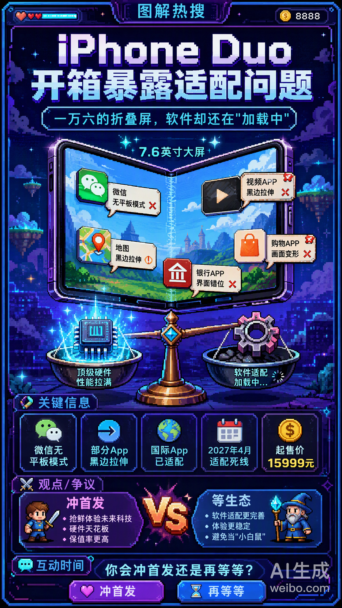 iPhoneDuo开箱暴露适配问题 是问题的，经终会暴露出来的。距离10月23日