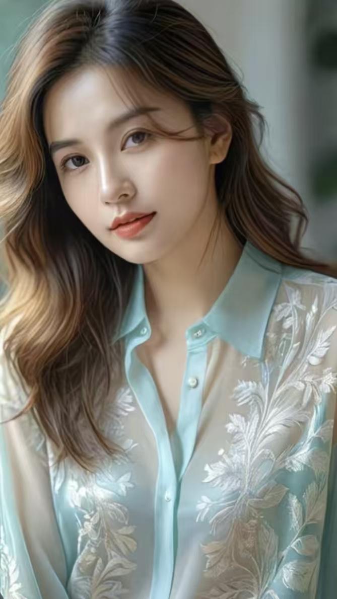 塞鸿秋·佳人芳韵
青衫摇曳花前伫，
嫣然笑语春风度。
鬟丝轻拂明眸妩，
灵心蕴秀