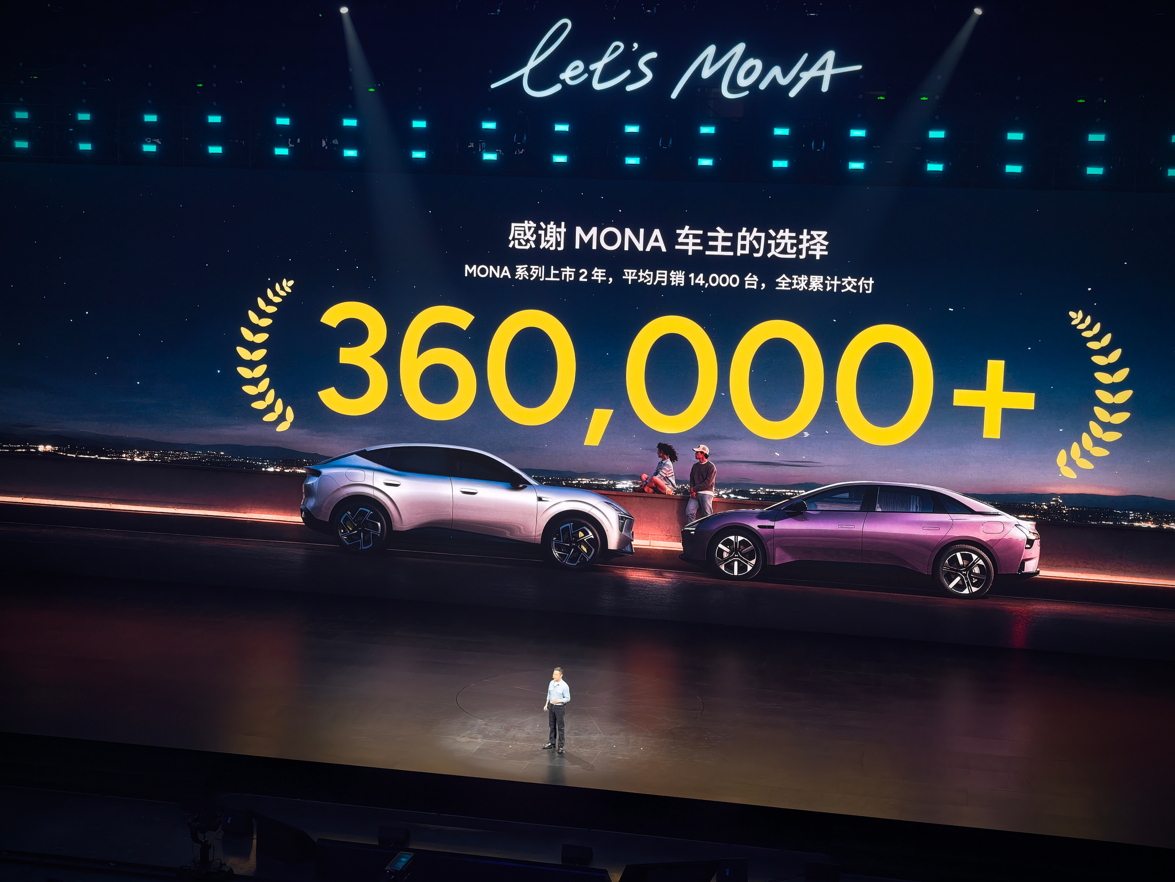 mona l05今晚上市 MONA系列上市2年以来，平均月销14000辆，总销量