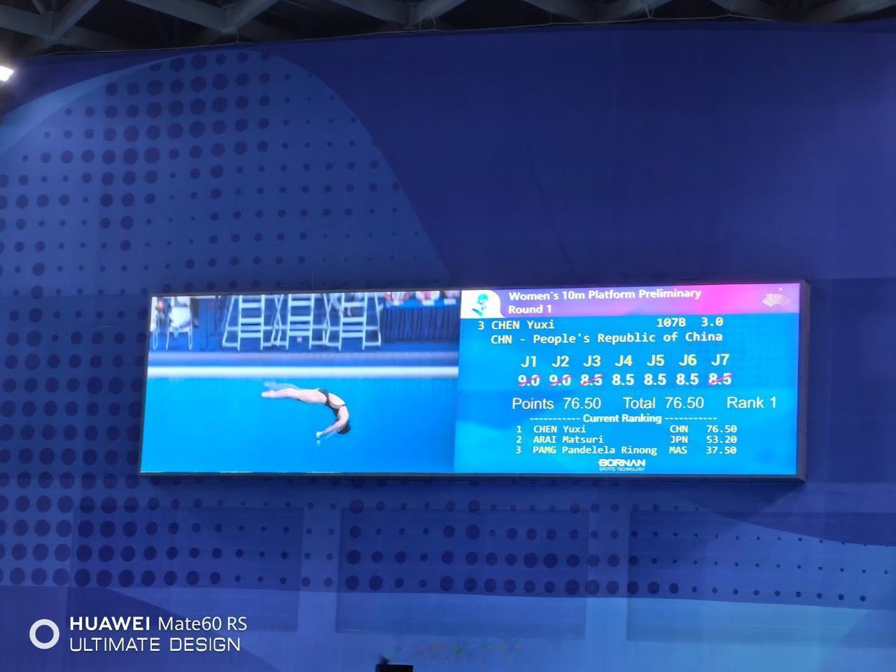 中国队，牛逼。

第一，第二。