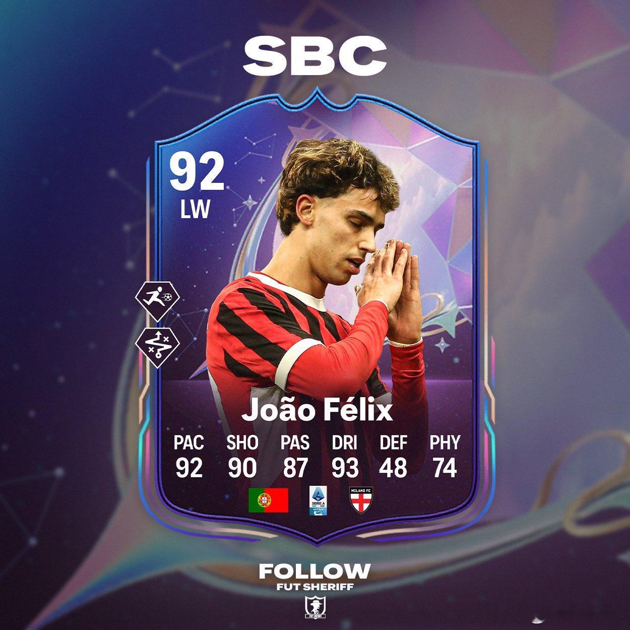 Fantasy梦幻FC菲利克斯的SBC即将推出。 