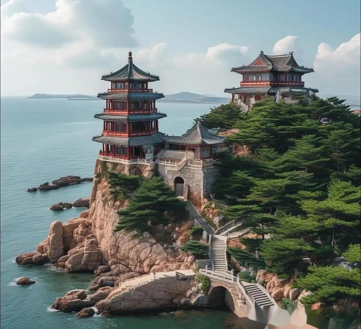 中国四大名楼都有哪些?蓬莱阁，雄踞丹崖之巅，临海而立，云雾常绕，自古便有“人间仙