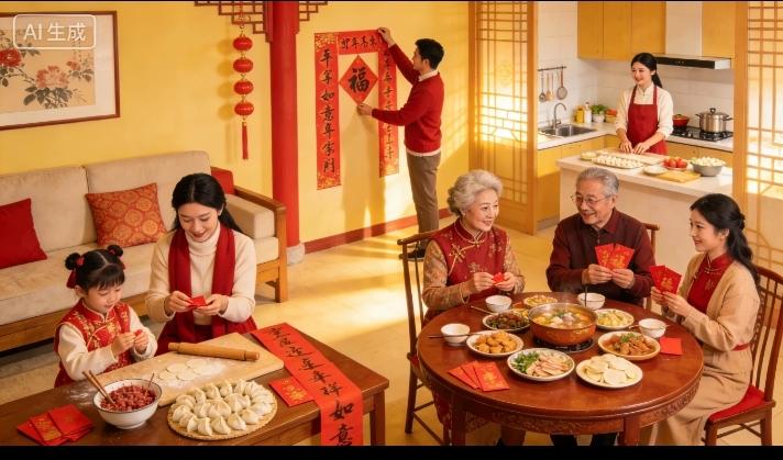 咱们家过年的老习俗可真不少，一到年底就特别有年味。扫房子、贴春联、包饺子是必备项