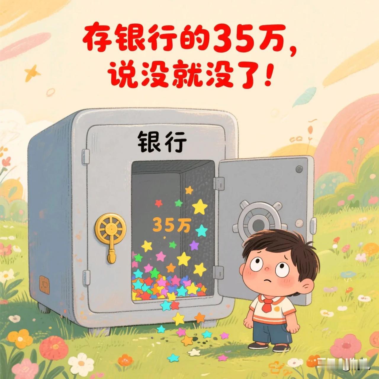 你敢信？存银行的35万，说没就没了！
 
江苏老哥康某傻了眼。

这笔钱是给儿子
