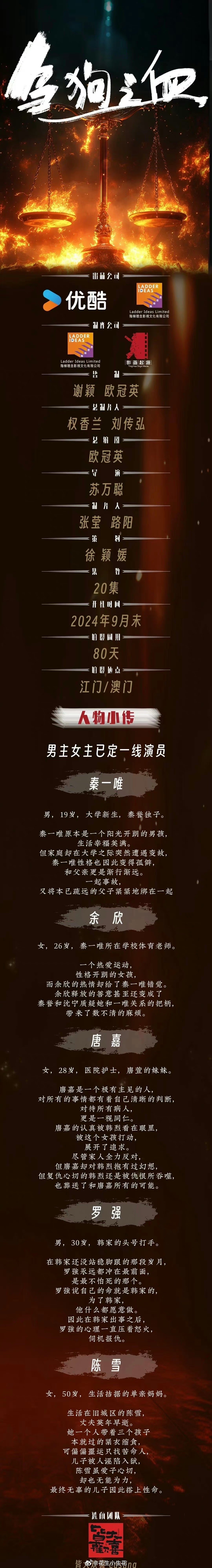 电视剧《刍狗之血》出品：优酷主演：张家辉、胡杏儿、曾舜晞导演：苏万聪《潜行狙击》