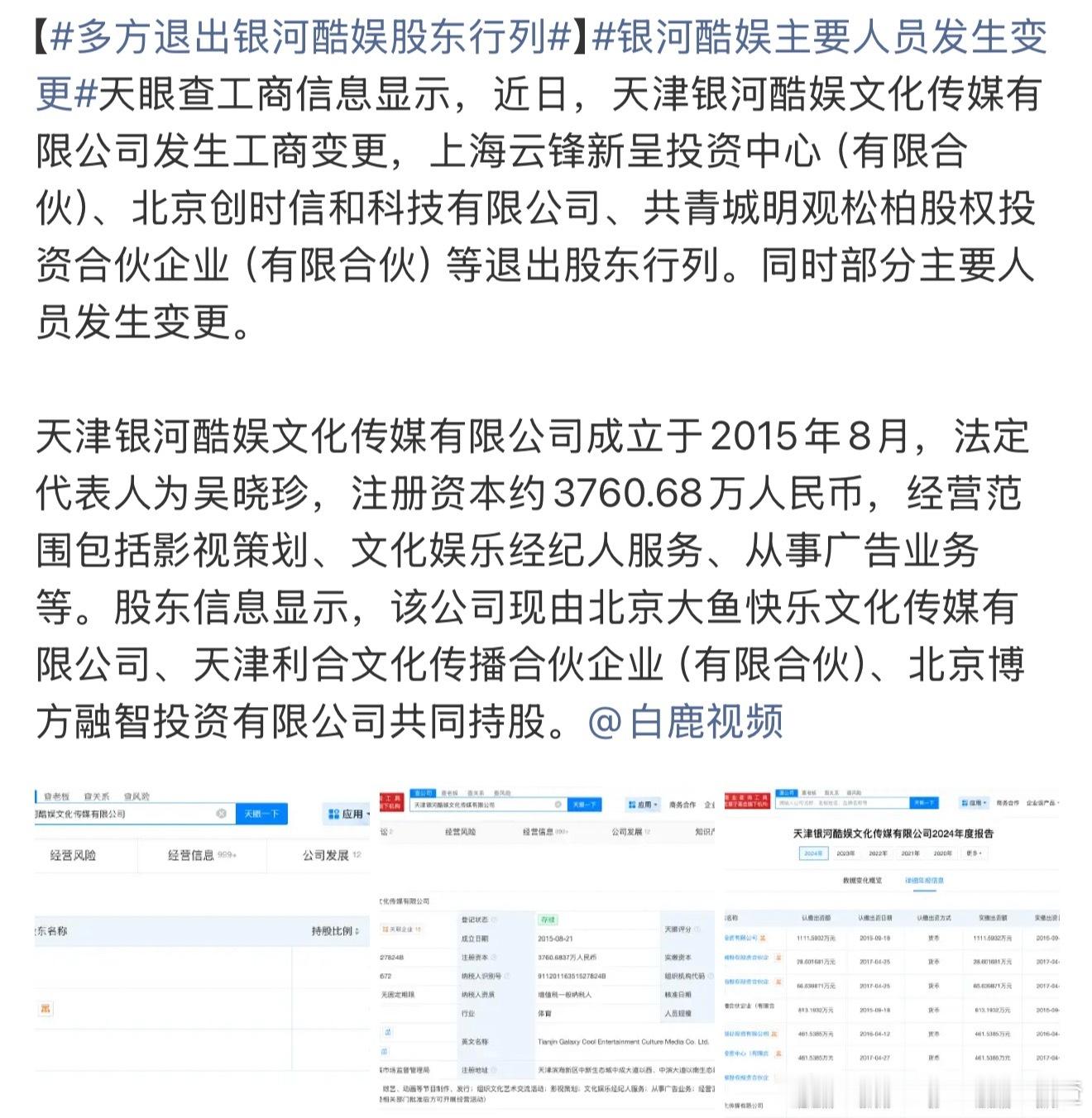 资方退出 银河酷娱持续走坏