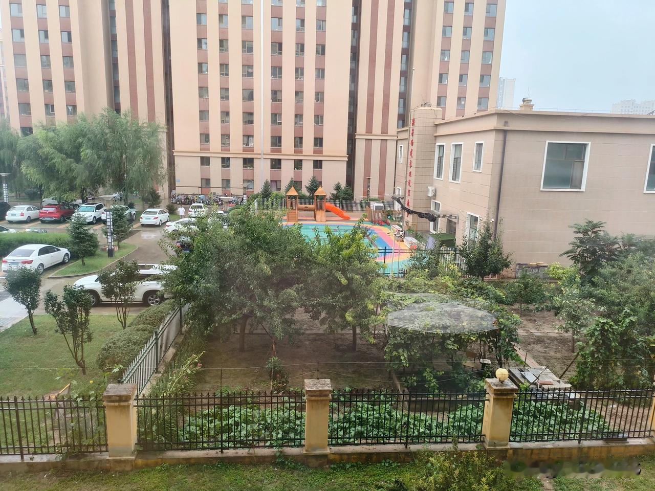 今天蔚县淅淅沥沥下了一天的雨，没有了夏日的雷声和大风，秋雨就这么细细密密的下着，