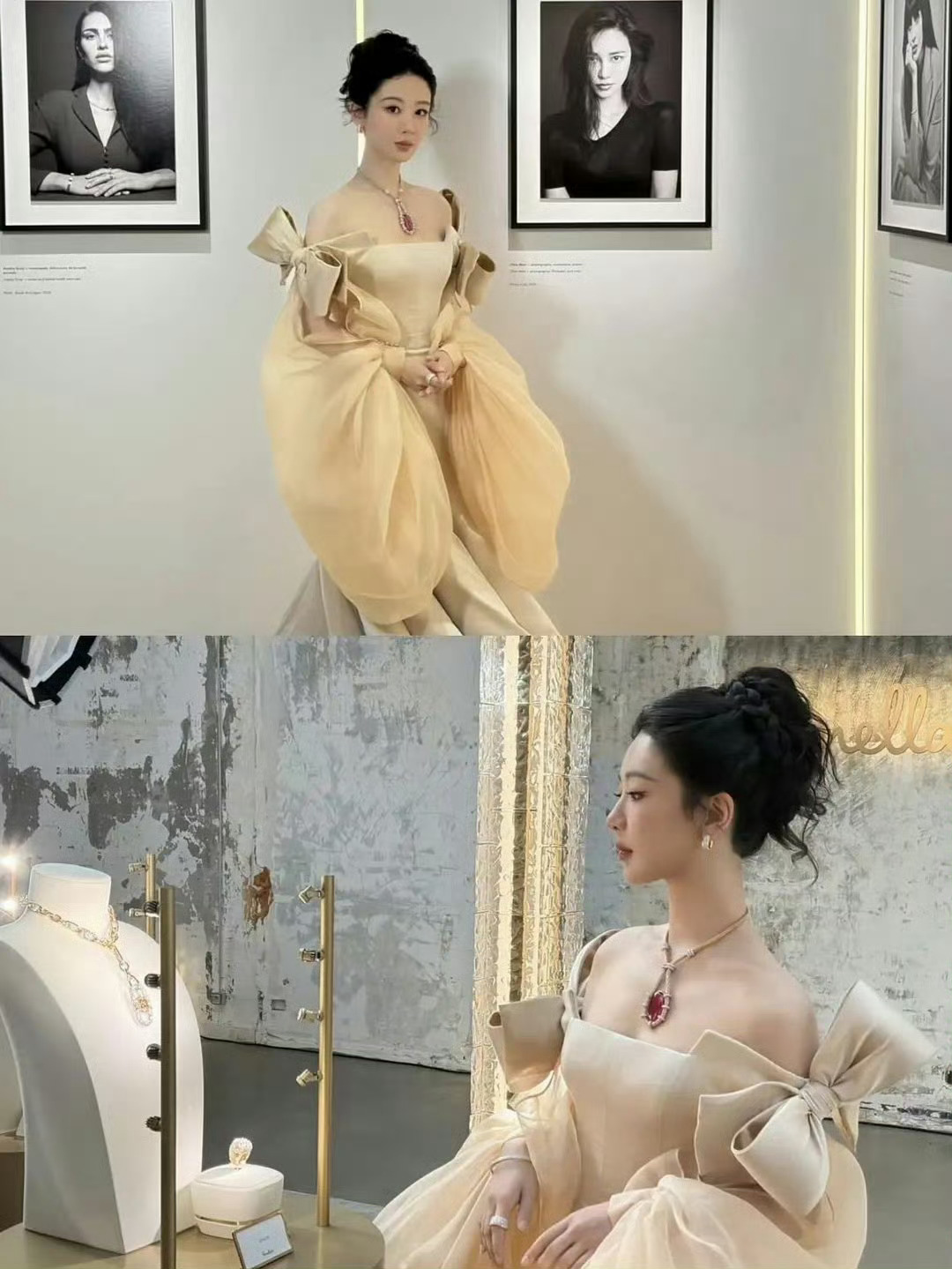 杨紫巴黎怼脸生图G社拍的杨紫好美近距离怼脸拍摄依旧精致亮眼，眉眼灵动气质优雅，G