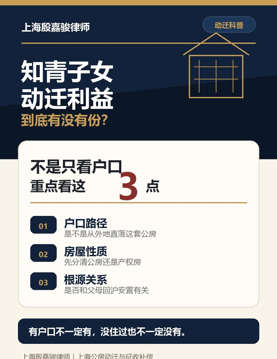 上海知青子女想拿动迁利益，先看这3点
今天想聊一个很多上海家庭都会关心的问题：知