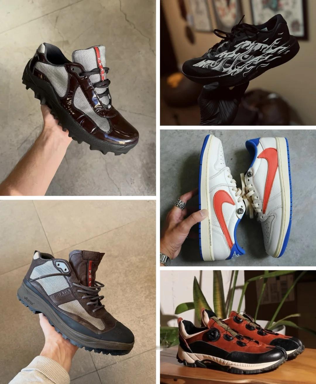 分享下近期刷到的几双不错的定制鞋款
1. Sole Swap｜Prada Ame
