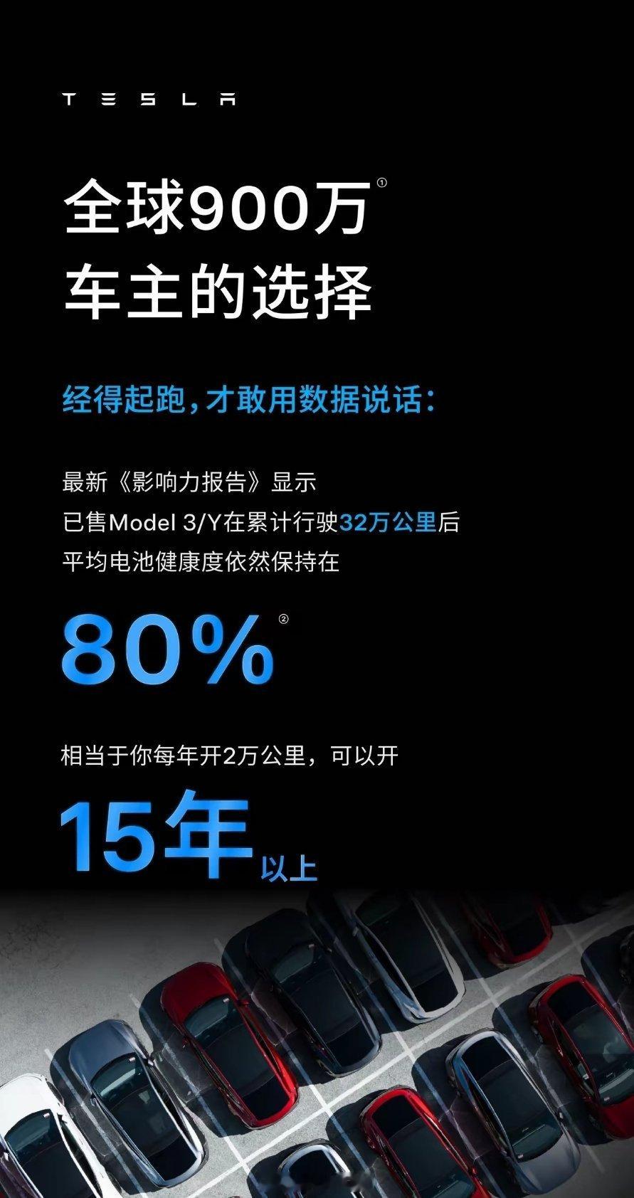 特斯拉说自己至少能开15年，每年2万公里。 
