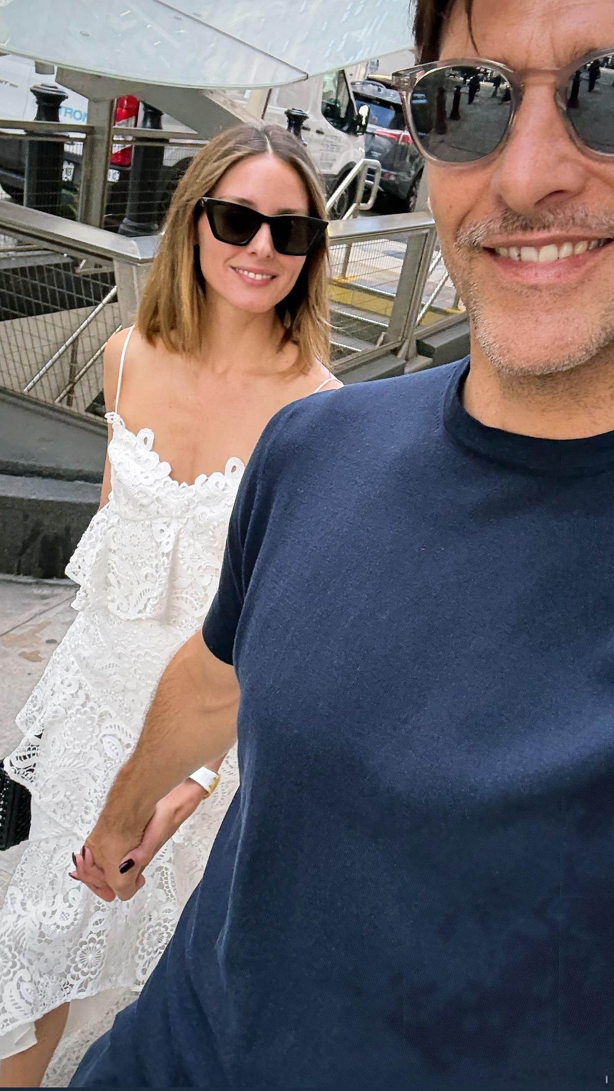 Olivia Palermo奥利维亚巴勒莫和老公Johannes Huebl又一