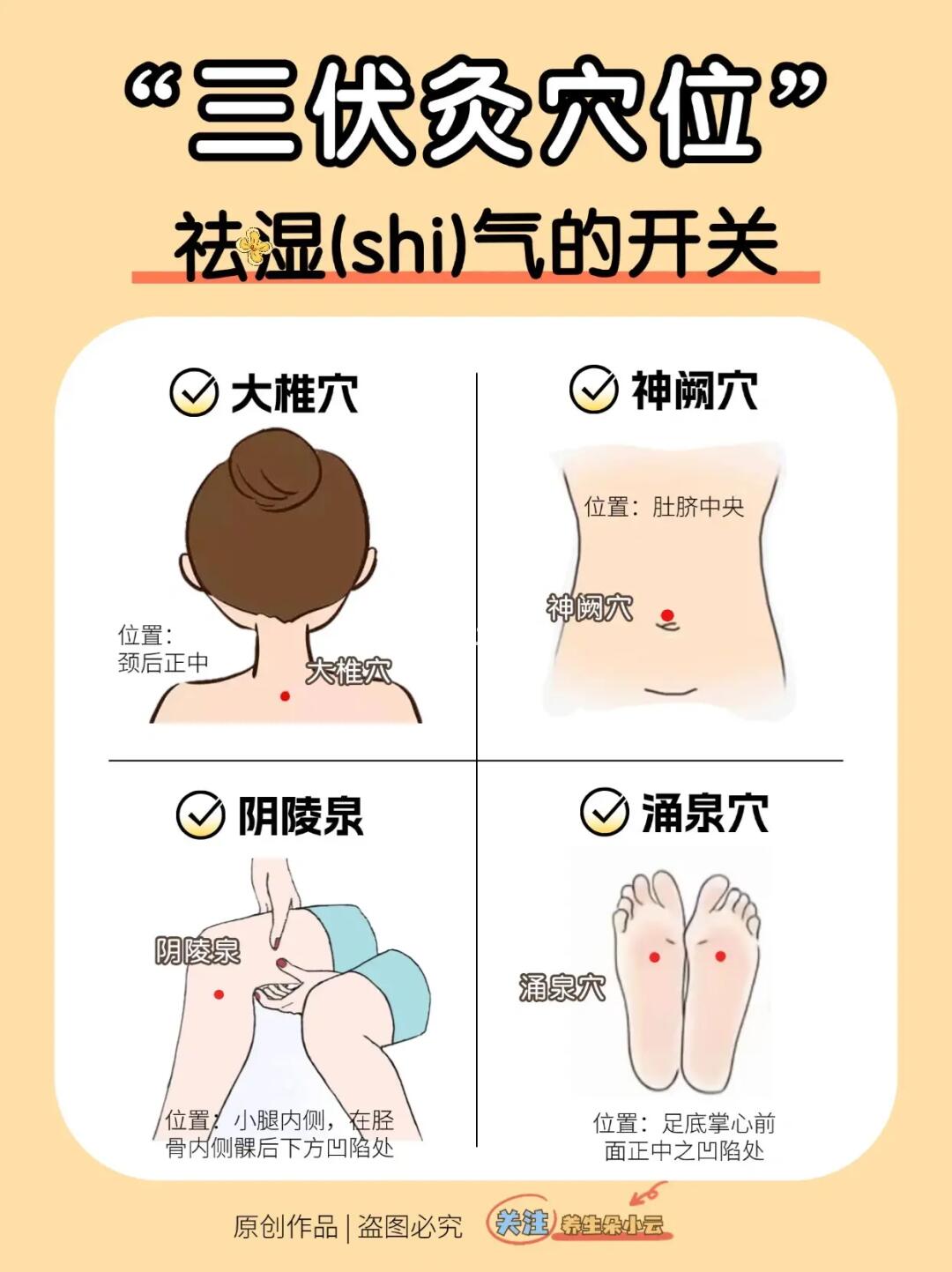 三伏灸 | 打开除湿开关💦4大穴位