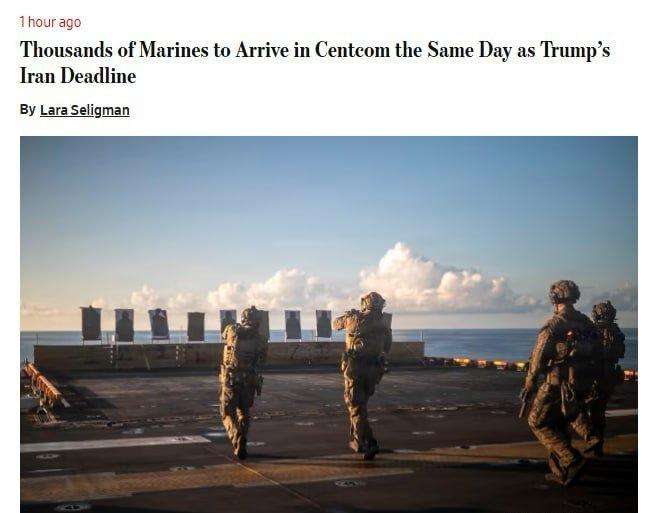 ️据《华尔街日报》报道，数千名美国海军陆战队员将于3月27日抵达中东，这一天恰好