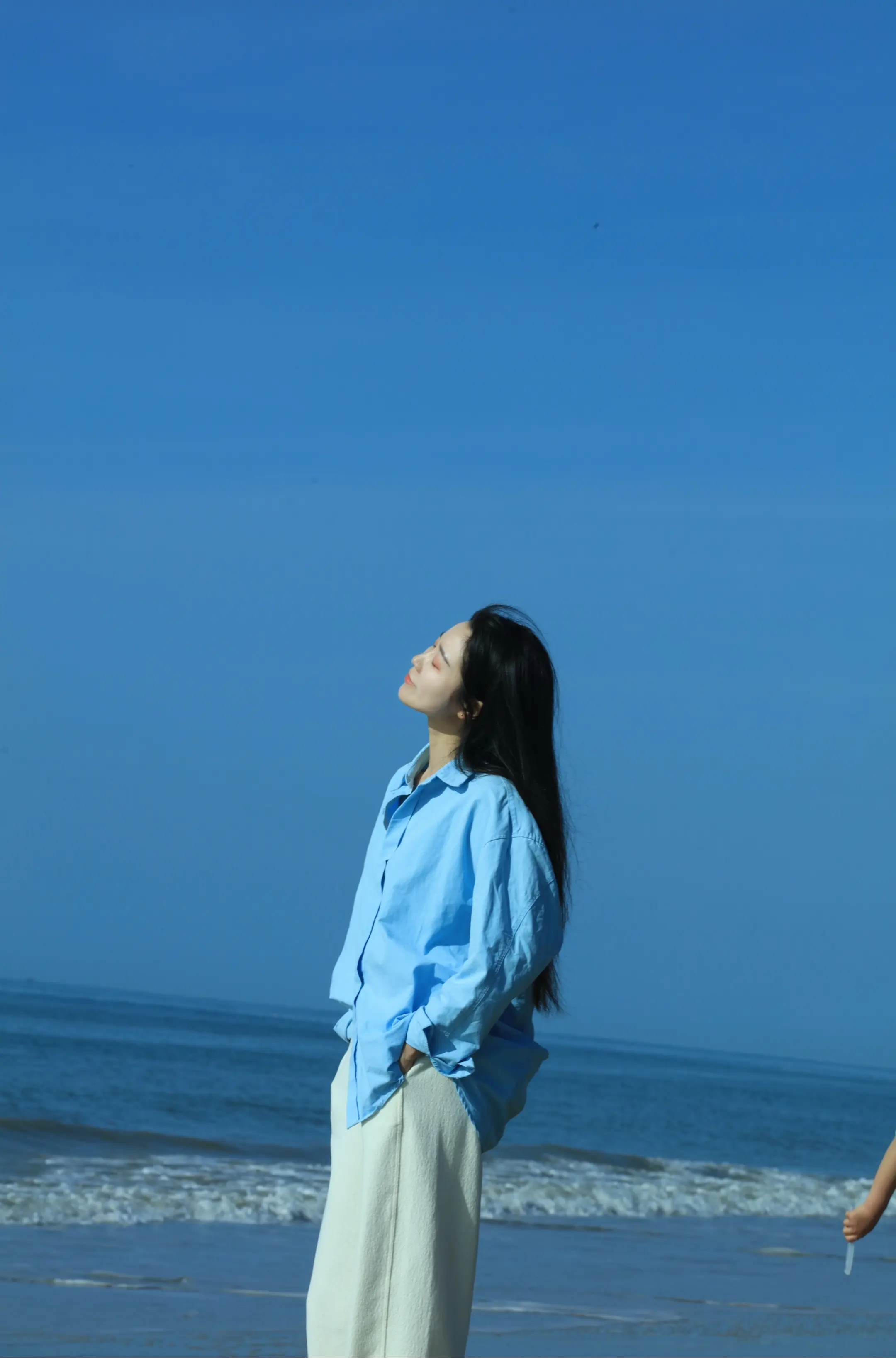 海边的风 蓝色治愈系 享受自由 吹海风