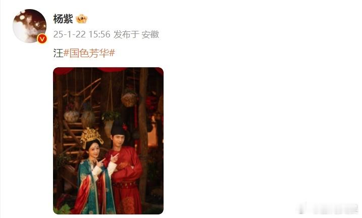 何惟芳蒋长扬大婚海报  杨紫李现国色芳华大婚海报  看到 ，就已经开始为他们的幸