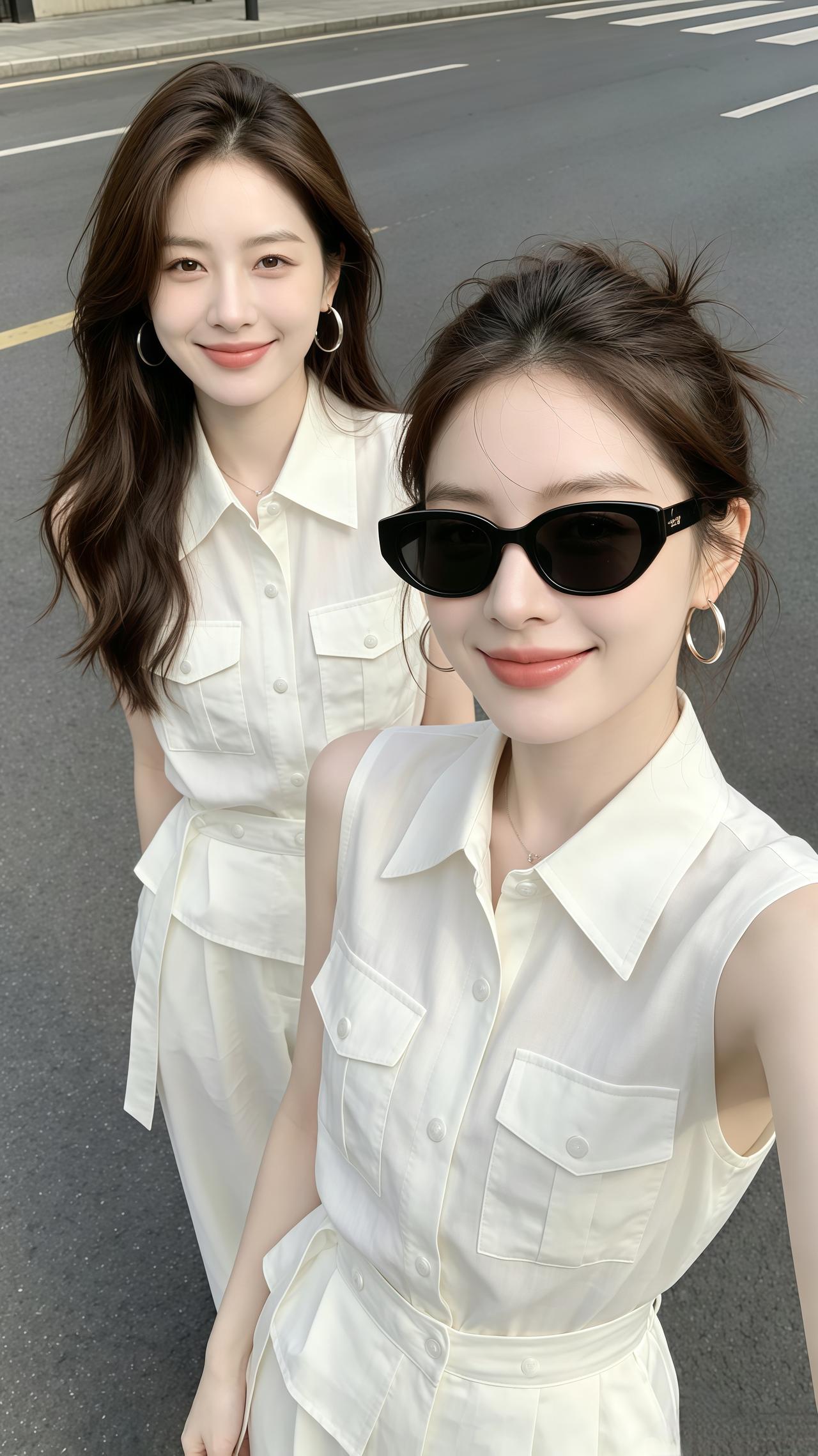 谁能拒绝夏日姐感穿搭呢 气质时尚无袖显瘦套装 穿搭韩系穿搭夏季穿搭