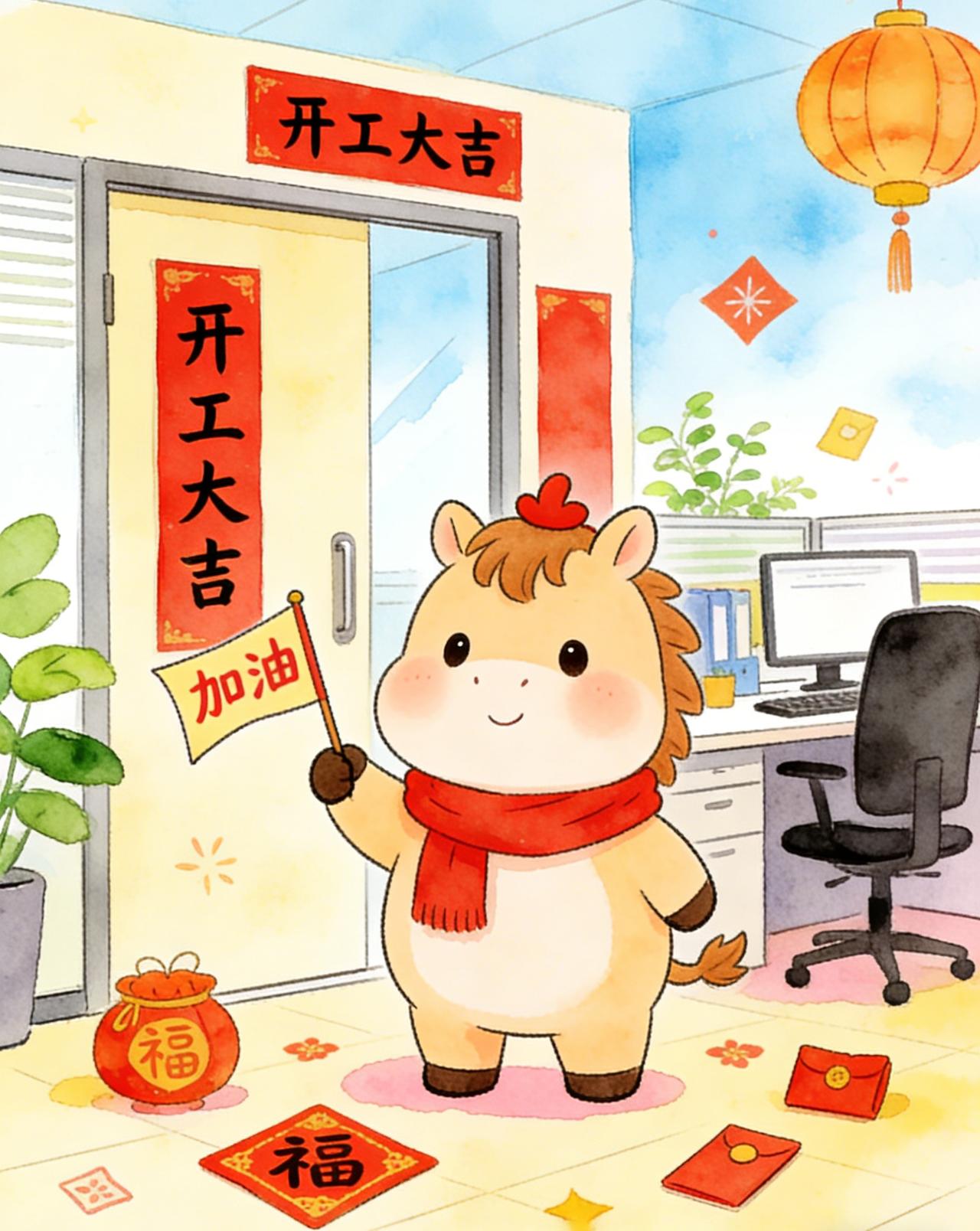 “人日”，春回大地，福满人间。
看着日历才惊觉，年味还在舌尖萦绕，开工的号角已悄