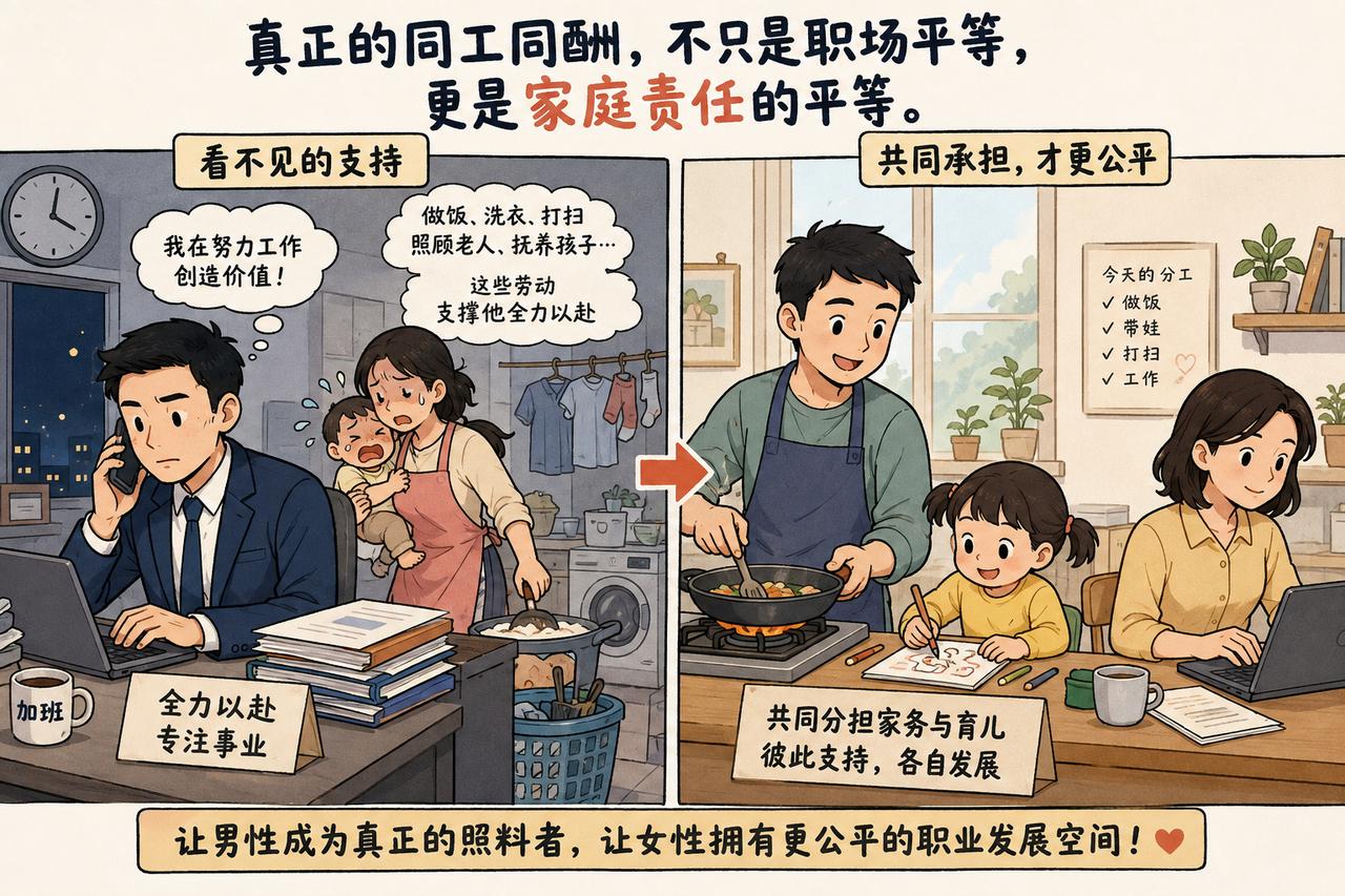 以前我在头条上强调过男女同工同酬，没想到有男性网友说，男的比女的贡献大，不能“同