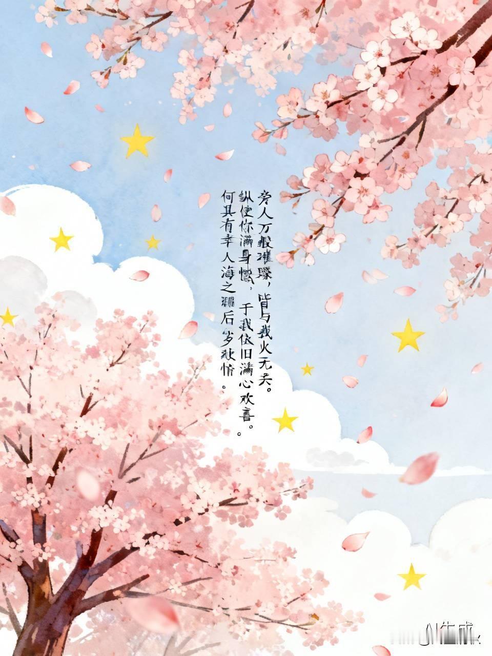 旁人万般璀璨，皆与我烟火无关。
纵使你满身缺憾，于我依旧满心欢喜。
何其有幸，人