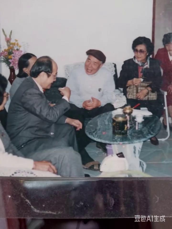 爷爷喝茶。