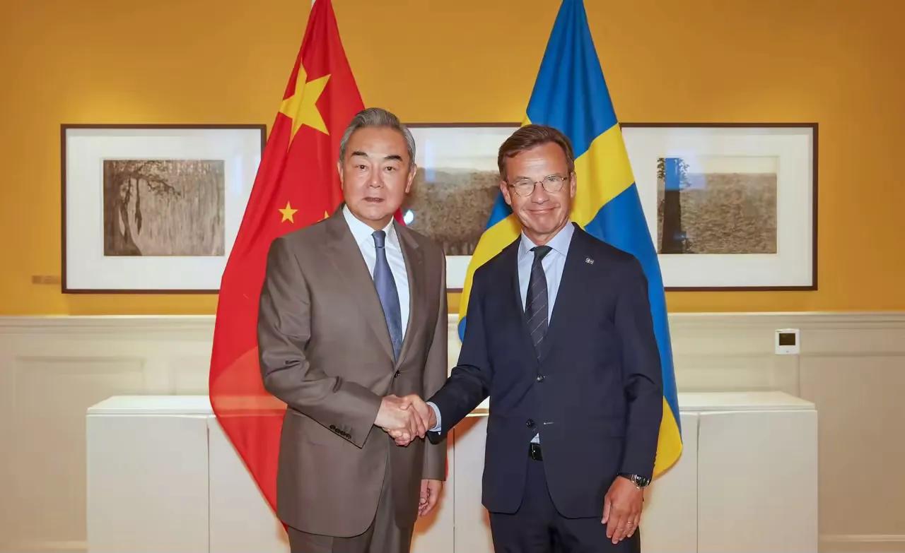 瑞典高规格接待中国。

当地时间7月4号，瑞典首相克里斯特松和外交大臣斯蒂纳加德