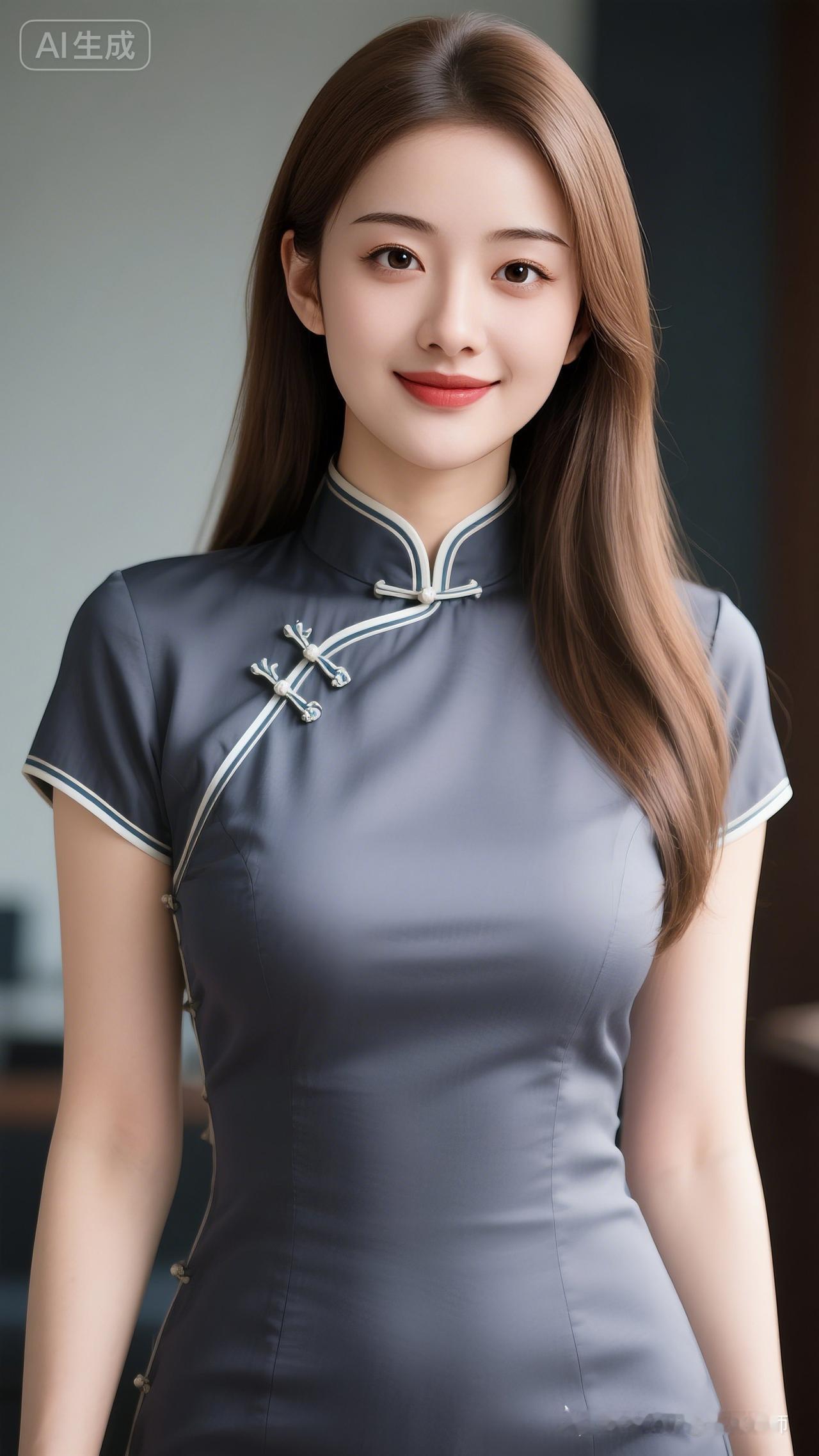 这位小姐姐穿着旗袍好漂亮！