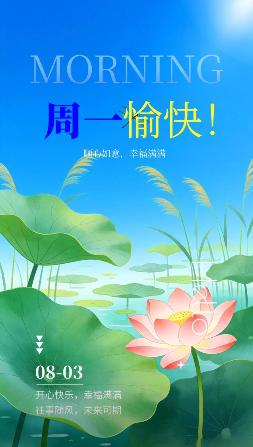 夏晨寄语，盛夏荷香留几许，秋来风月伴朝夕。
2026./08.03.
[微风][