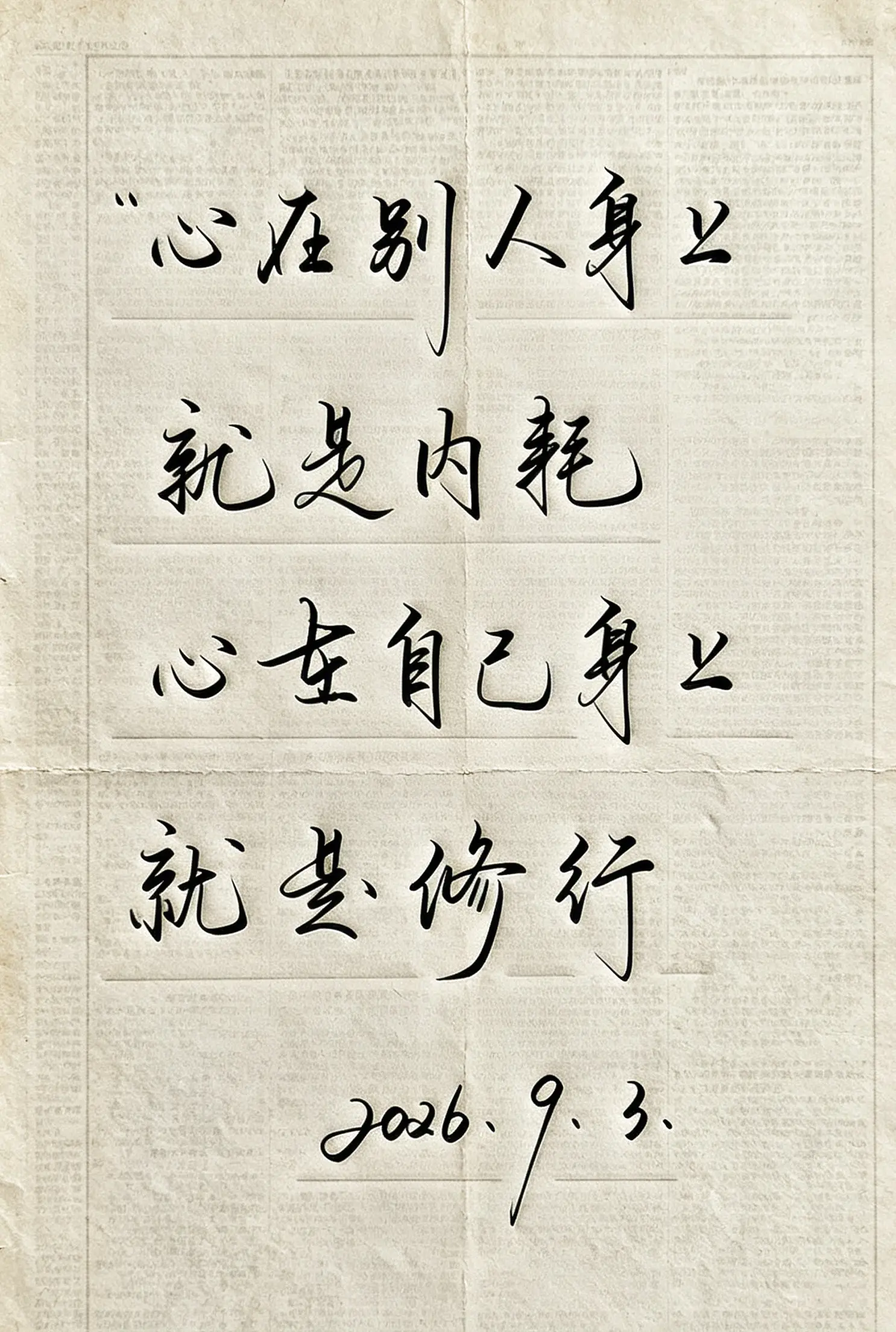 写字是一种生活 感悟