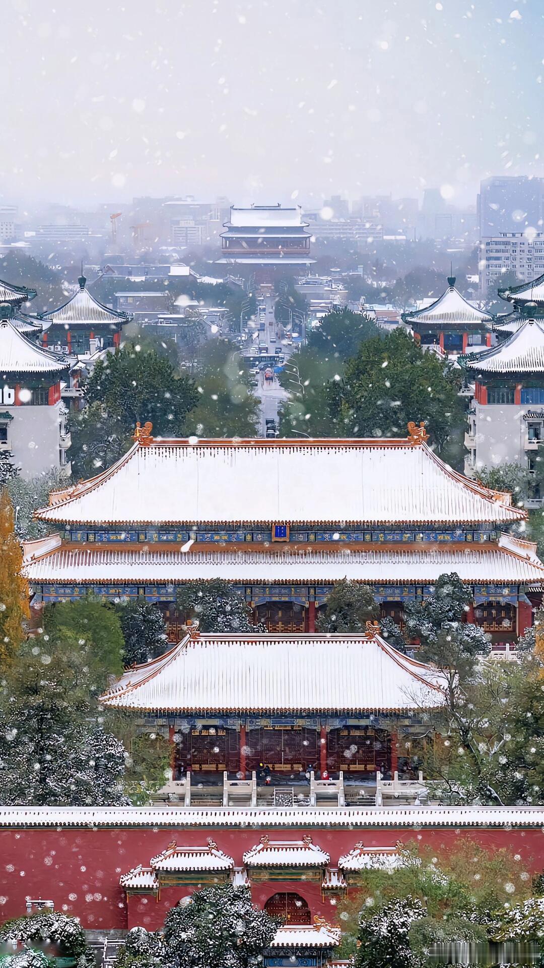 北京下雪 北京下雪啦❄️北京的第一场雪悄然而至，一觉醒来便是银装素裹的世界。雪后