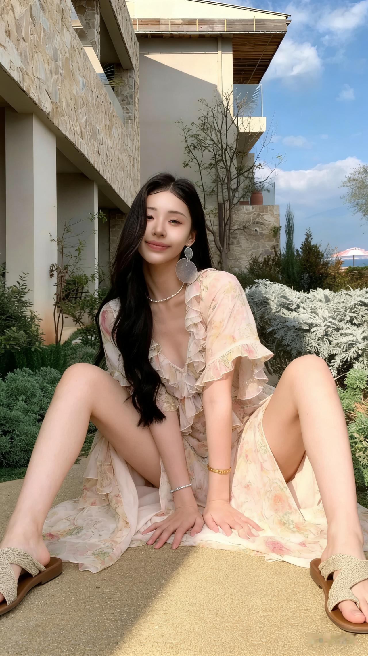 阳光明媚的午后，坐在庭院里享受宁静时光🌞🌸
怎样完成气质风穿搭 美女人像群 