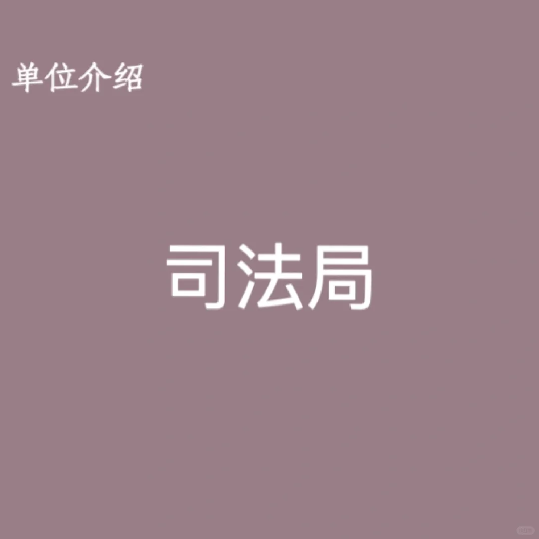 宝子们，这是司法局