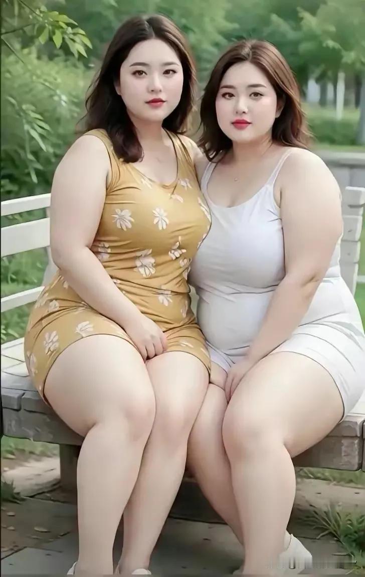 难题一一
我俩坐一起，美体来对比！
身材都一样，难分谁美丽！
胖是咱特色，都有健