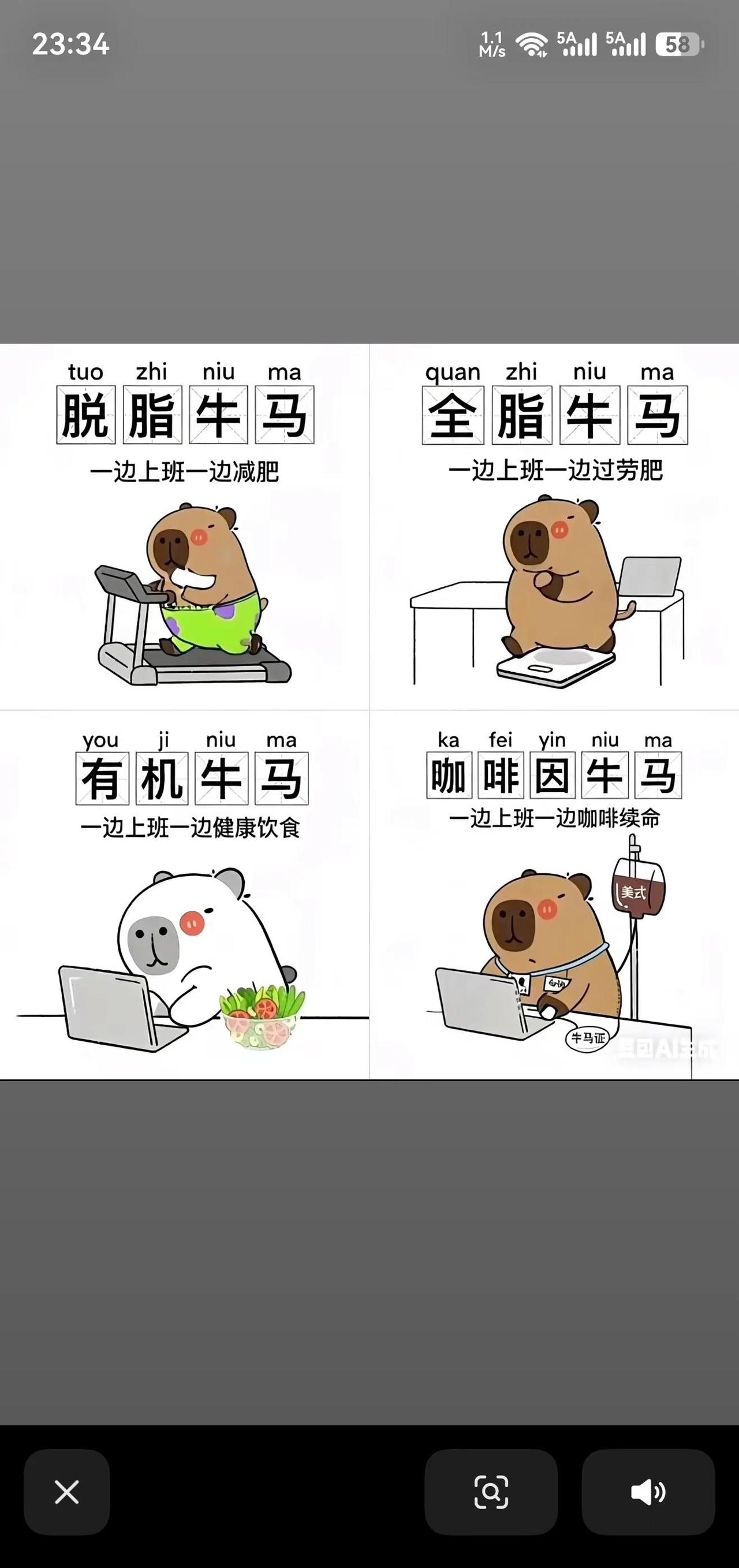 其实纯牛马不是最惨的,还有一种叫脱脂牛马,上班辛苦一天,回来还要努力减肥,这日子