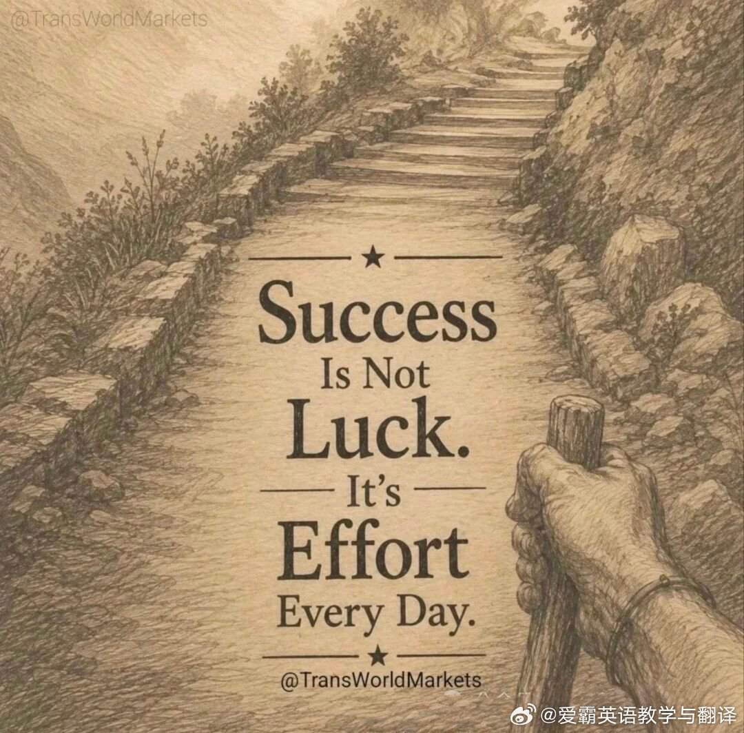 Success is not luck. It's effort of ever