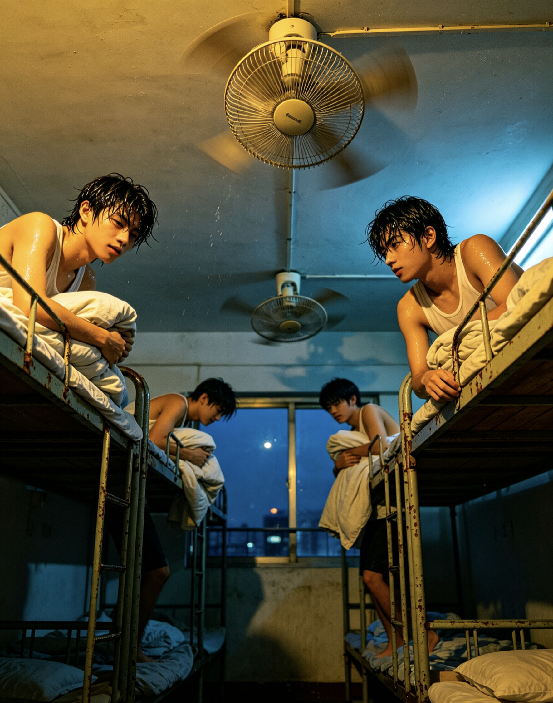 高考倒计时 记得高中都是住在顶楼，夏天晚自修回来大家都先洗澡，于是我们顶楼轮到洗