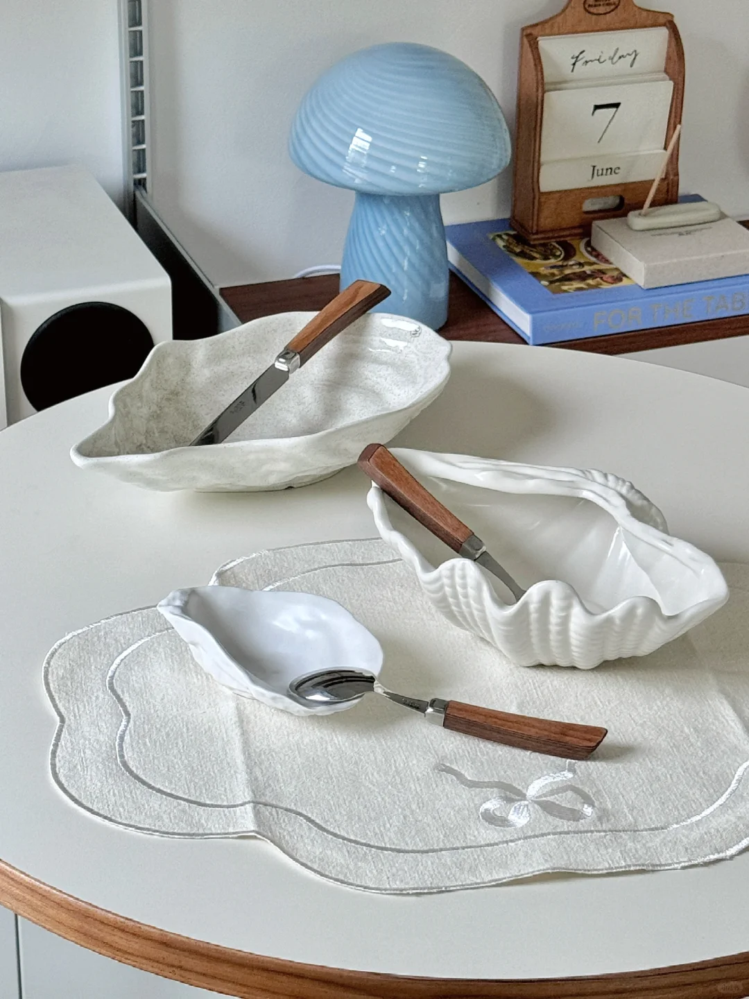 喜欢一切贝壳元素的餐具！🐚