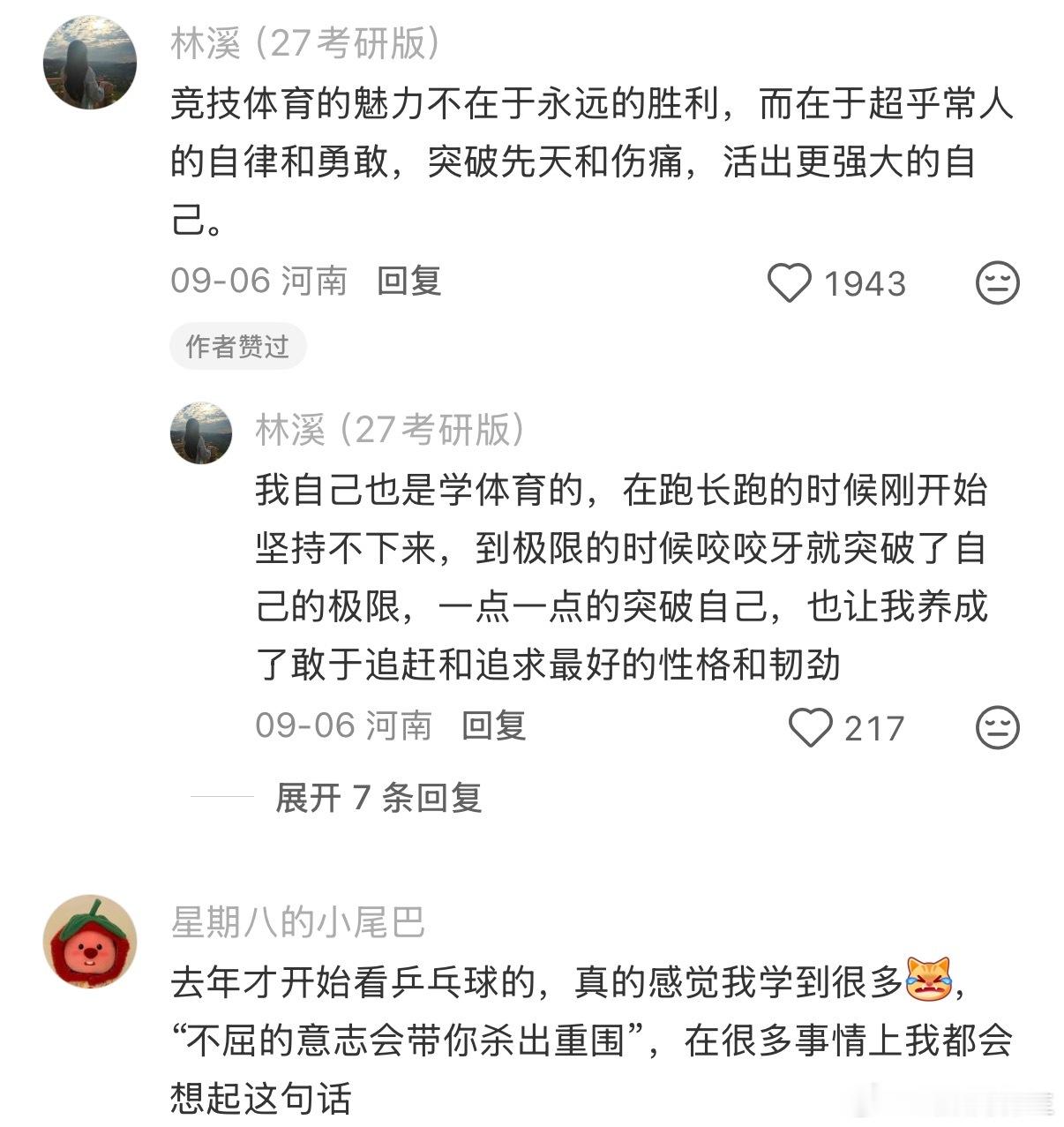 竞技体育带给我的心态变化 ​​​