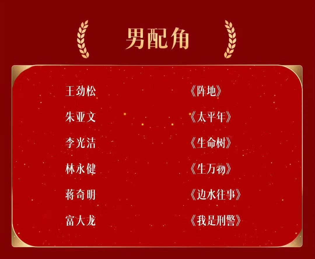 第33届中国电视金鹰奖提名名单：金鹰奖提名名单 最佳男主角：于和伟《沉默的荣耀》