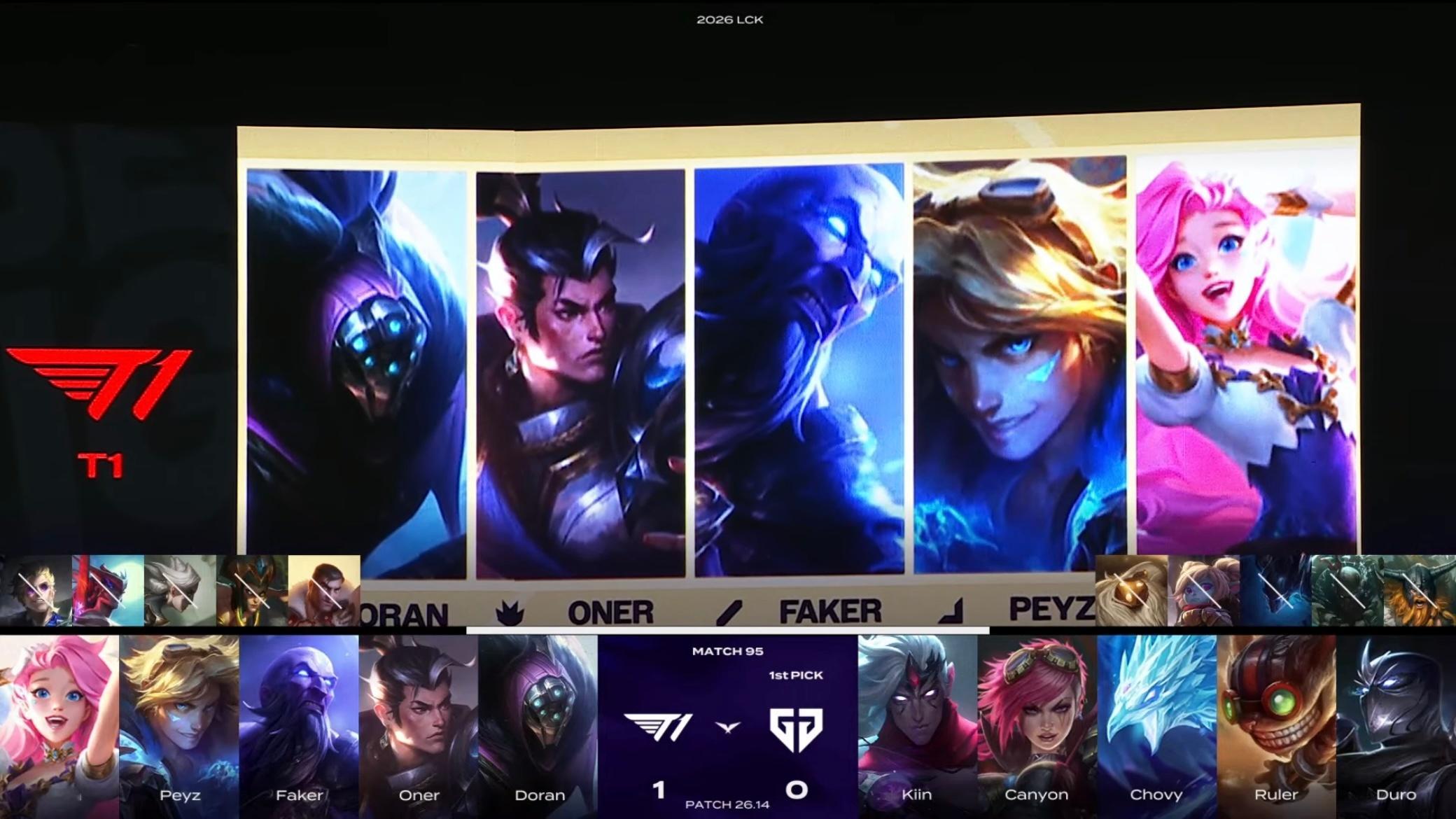 【2026 LCK Round 3】 GAME 02 vs GEN第二局BP如下