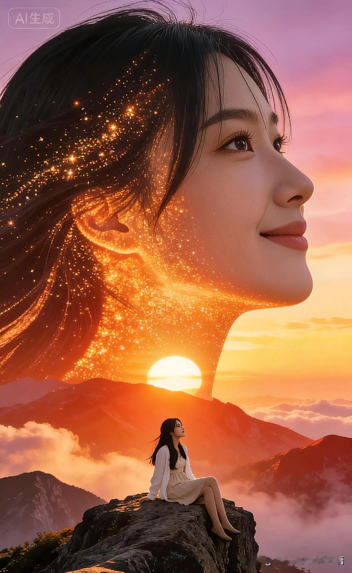 落日收走最后一抹光，眼眸里却盛满对未来的期待✨
说说你觉得“日落不是结束，是新开