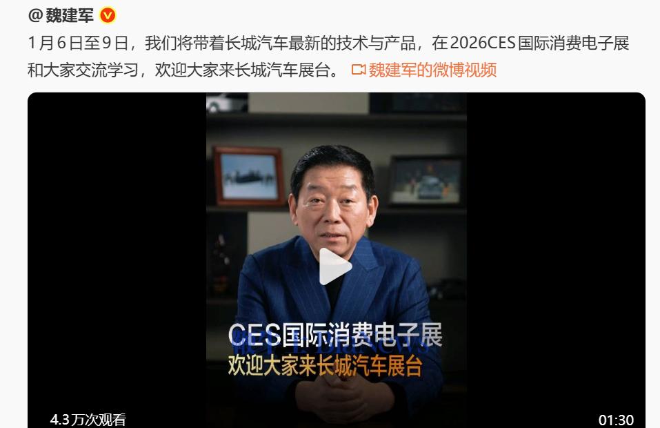 长城魏建军：闭门造车肯定不行，走出去交流非常必要